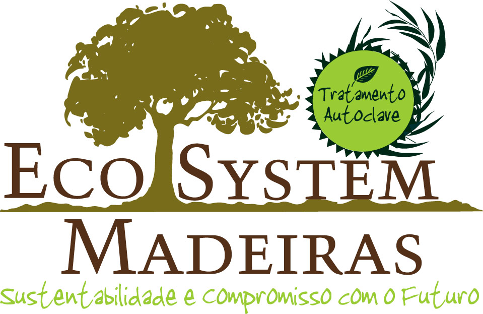 Eco System Madeiras logotipo empresa branco